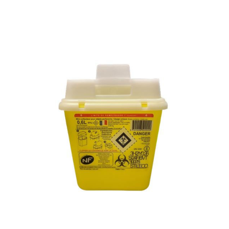 Mini collecteur DASRI pour aiguilles et objets tranchants