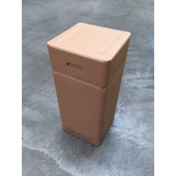 Square cardboard drums certified for the transport of hazardous materials