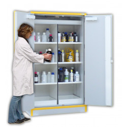 Armoire de sécurité coupe-feu G 1200-FP, one touch, avec portes battantes,  jaune