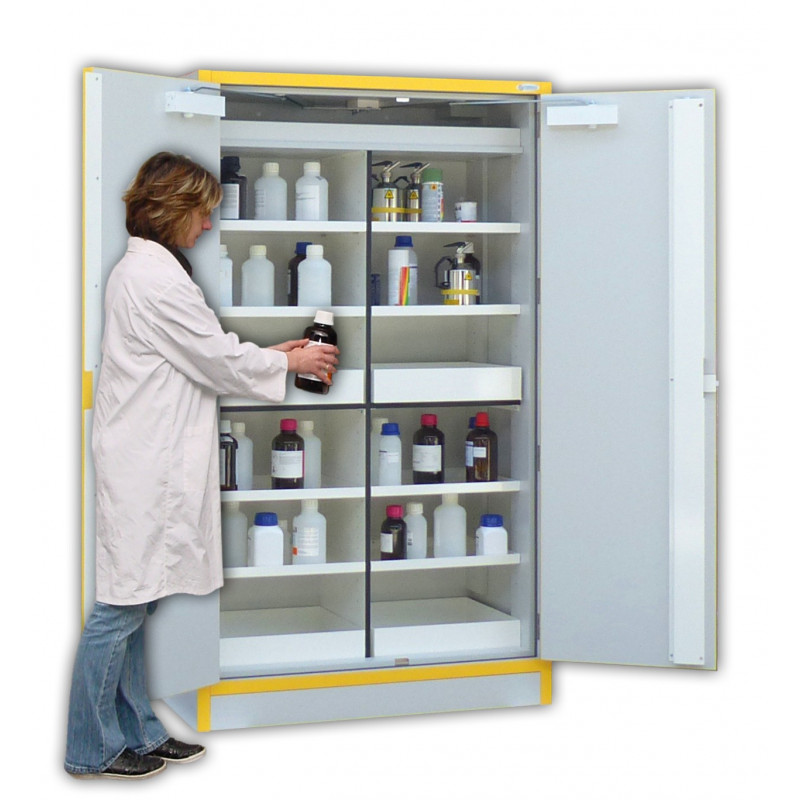 Armoires de sécurité multirisques à 4 compartiments (Inflammables, Acides, Bases et Toxiques) 30' Armoires de sécurité multirisques à 4 compartiments (Inflammables, Acides, Bases et Toxiques) 30'