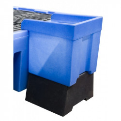 Drain pan for polyethylene IBCs