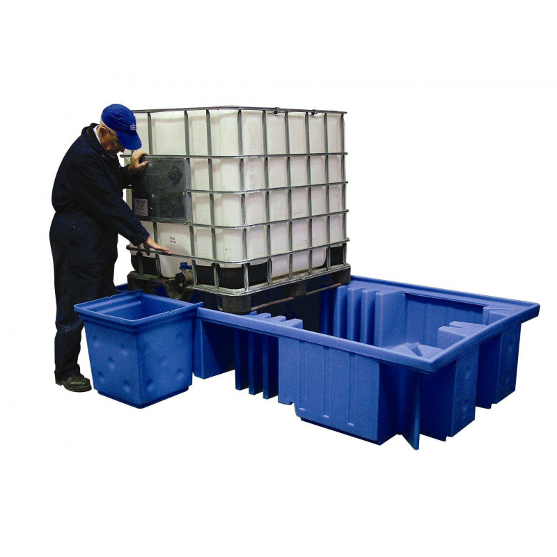 SD Pack - bac de retention pour cuve 1000l GRV IBC acier galvanisé