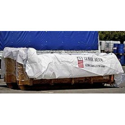 Dumpster liner marked "Asbestos"