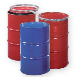 Refurbished 200-liter Metal Full-Opening Container, Unvarnished