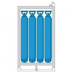 1-Door Safety Cabinet for Gas Cylinders