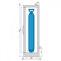 1-Door Safety Cabinet for Gas Cylinders