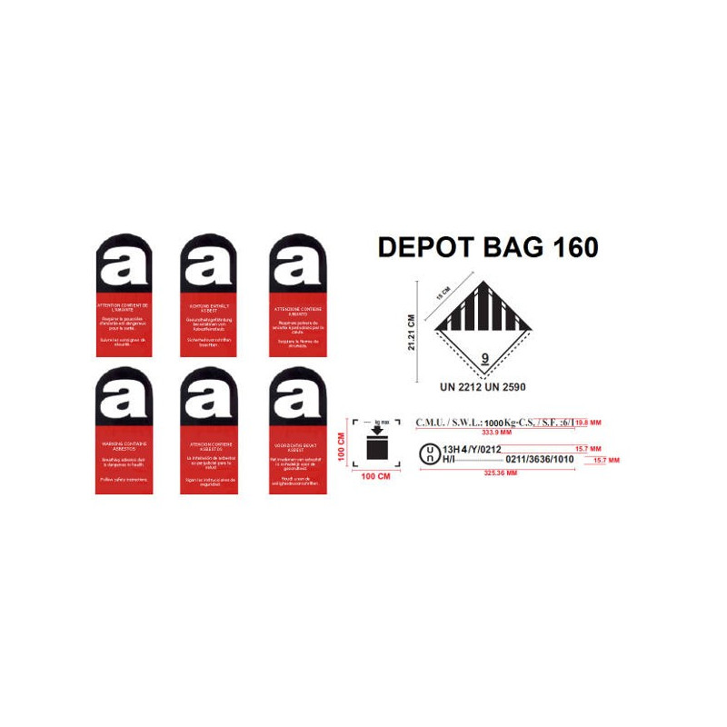 SD Pack Depot bag ADR Amiante